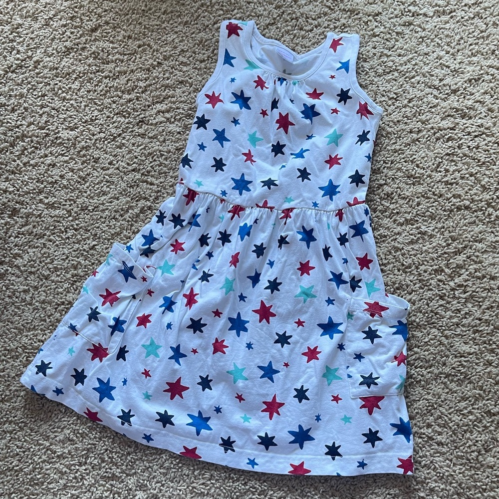 Like NEW Hanna Andersson Red White Blue Dress Size 8